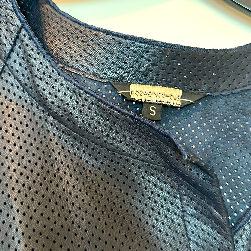 Navy Rozae Nichols Leather Jacket - buttery soft